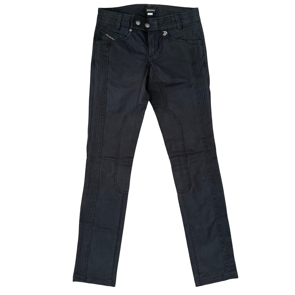 Diesel CIRYX-S Pantaloni Black Slim Fit Moto Utility Chino Pants Sz 24 NWT $189